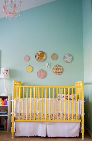 Yellow Jenny Lind Spindle Crib via Apartment Therapy.jpg